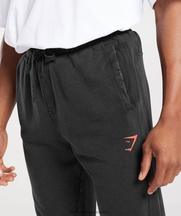 Gymshark corredores universitarios lavado negro/ácido hombres 04BZTL1061 - Gymshark Hombre