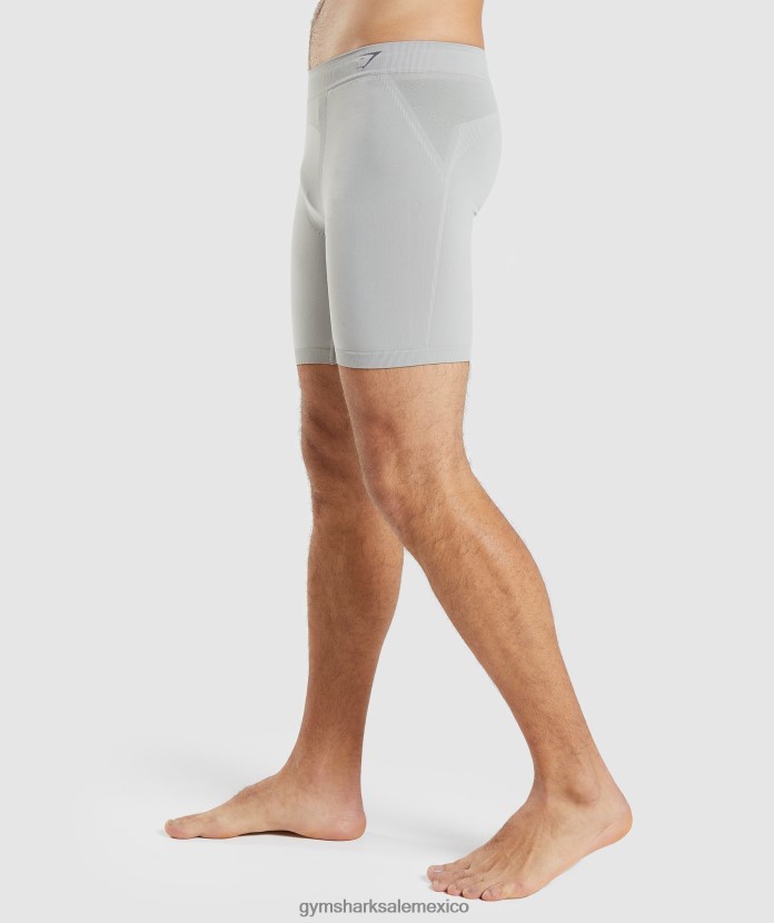 Gymshark boxeador híbrido gris topo/gris ónix hombres 04BZTL1049 - Gymshark México