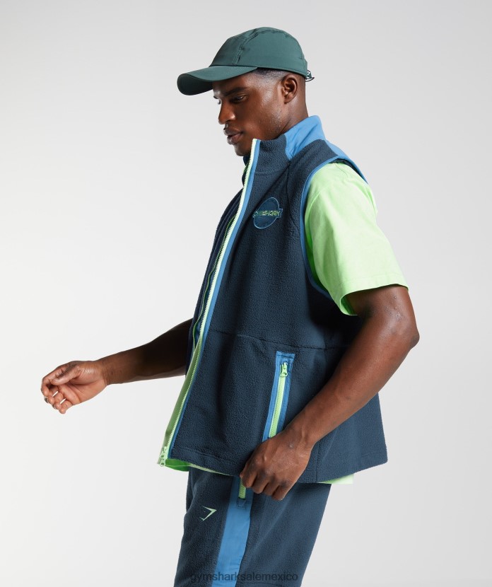 Gymshark chaleco de vibraciones azul marino/azul lago hombres 04BZTL864 - Gymshark México