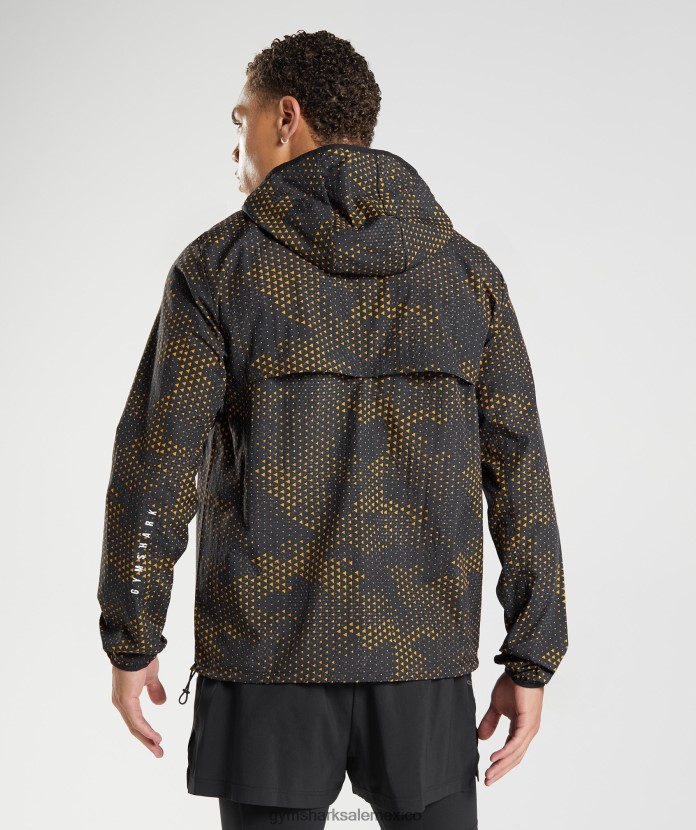 Gymshark cortavientos deportivo amarillo cúrcuma hombres 04BZTL810 - Gymshark Hombre