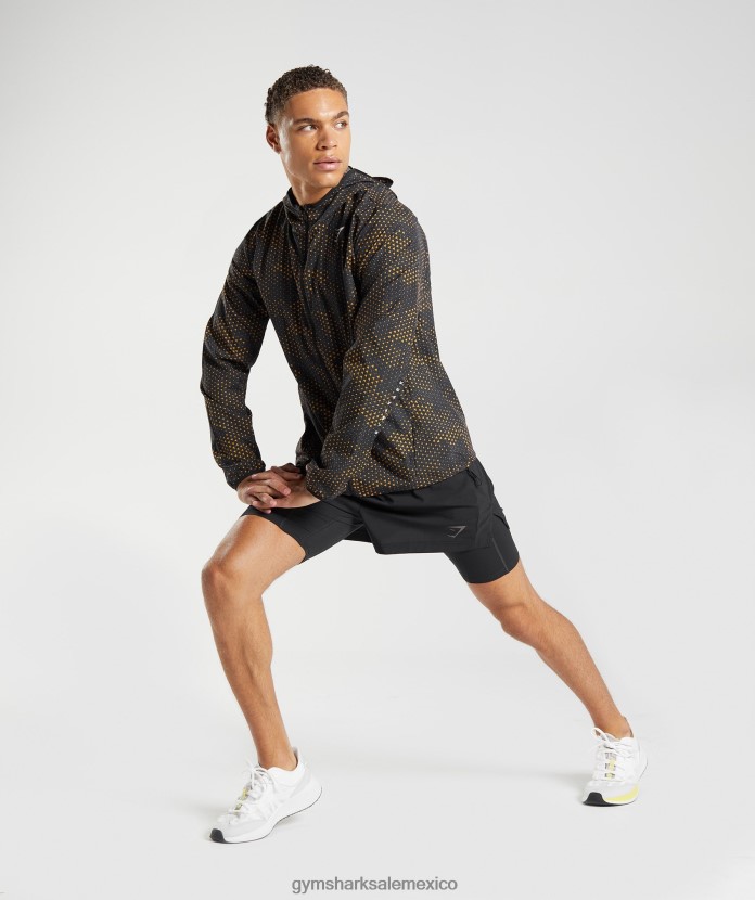 Gymshark cortavientos deportivo amarillo cúrcuma hombres 04BZTL810 - Gymshark Hombre