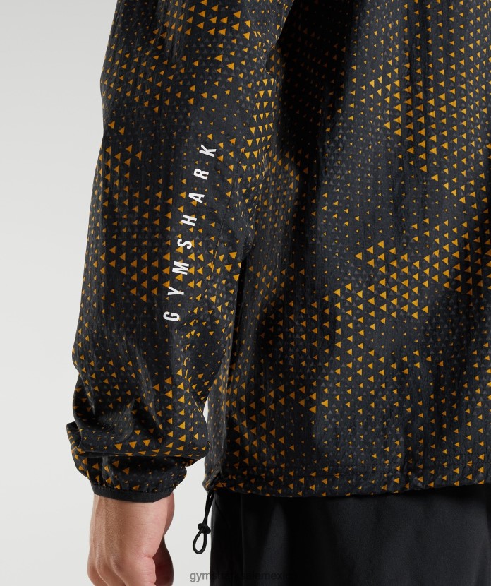 Gymshark cortavientos deportivo amarillo cúrcuma hombres 04BZTL810 - Gymshark Hombre