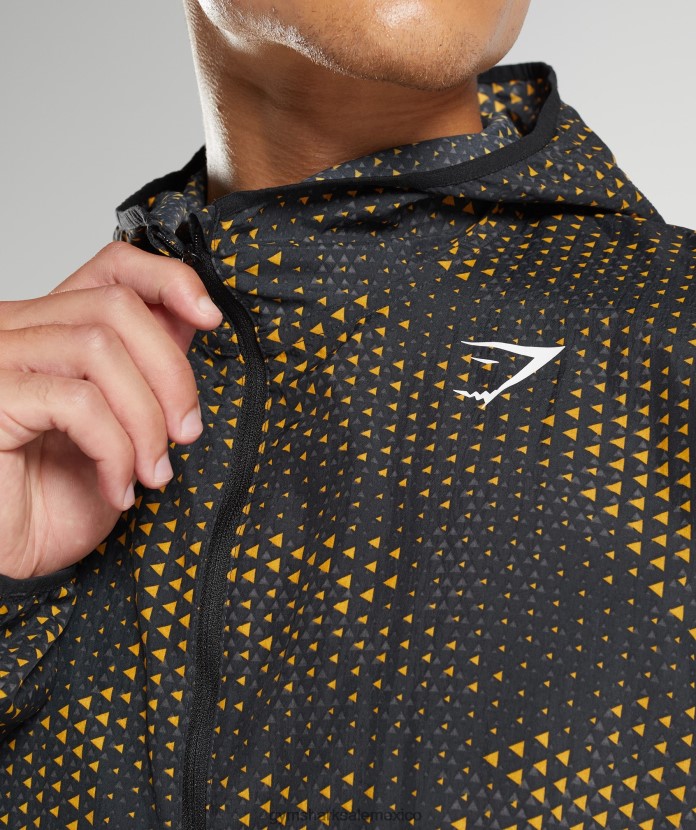 Gymshark cortavientos deportivo amarillo cúrcuma hombres 04BZTL810 - Gymshark Hombre