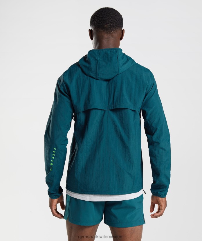 Gymshark cortavientos deportivo verde azulado de invierno hombres 04BZTL816 - Gymshark Mujer