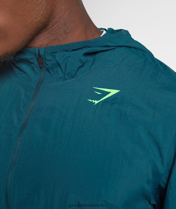 Gymshark cortavientos deportivo verde azulado de invierno hombres 04BZTL816 - Gymshark Mujer