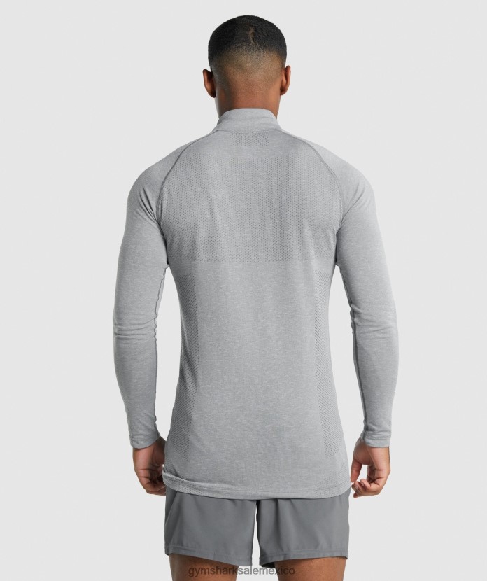 Gymshark luz vital 1/4 cremallera marga de carbón hombres 04BZTL845 - Gymshark Hombre