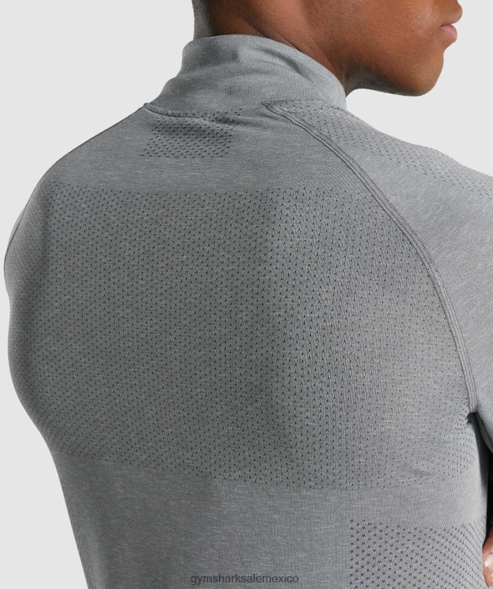 Gymshark luz vital 1/4 cremallera marga de carbón hombres 04BZTL845 - Gymshark Hombre