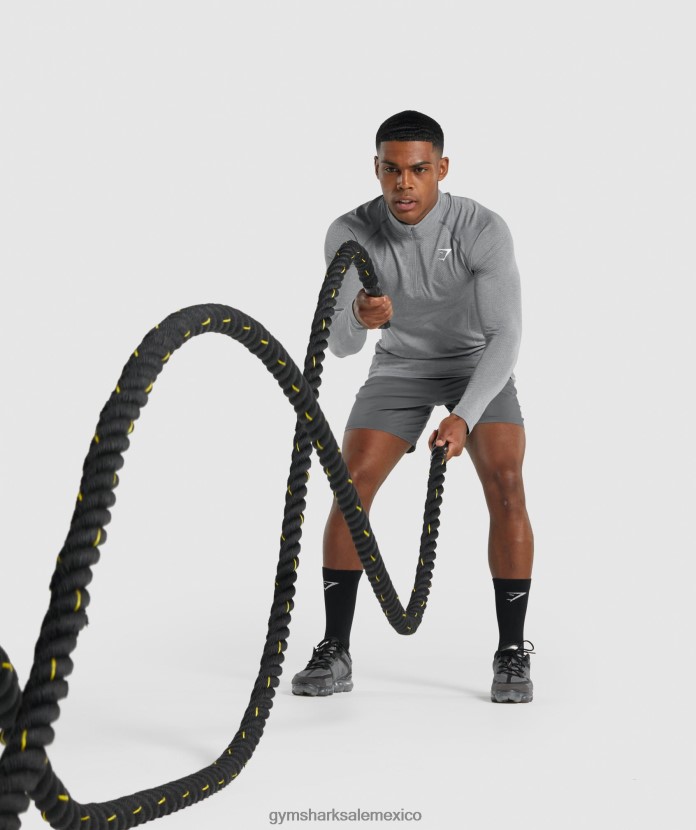 Gymshark luz vital 1/4 cremallera marga de carbón hombres 04BZTL845 - Gymshark Hombre