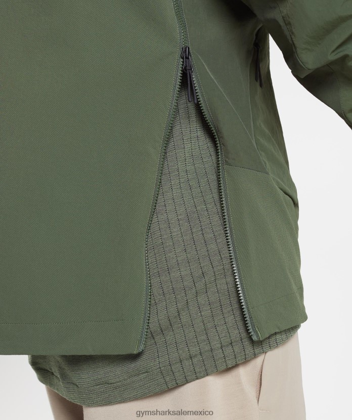 Gymshark retomar el anorak musgo de oliva hombres 04BZTL834 - Gymshark México