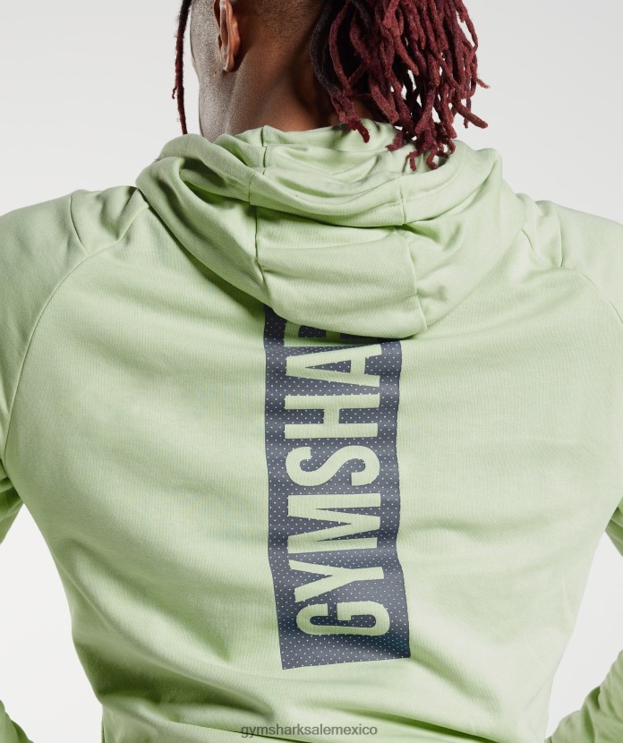 Gymshark sudadera con capucha atrevida flora verde hombres 04BZTL852 - Gymshark Mexico