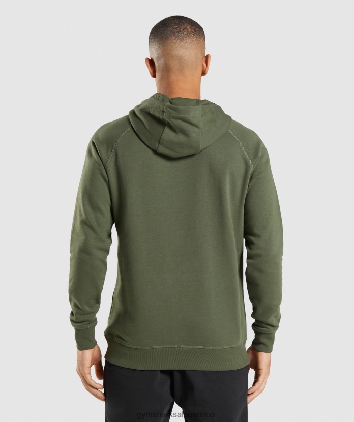 Gymshark sudadera con capucha con escudo núcleo de oliva hombres 04BZTL806 - Gymshark Mujer