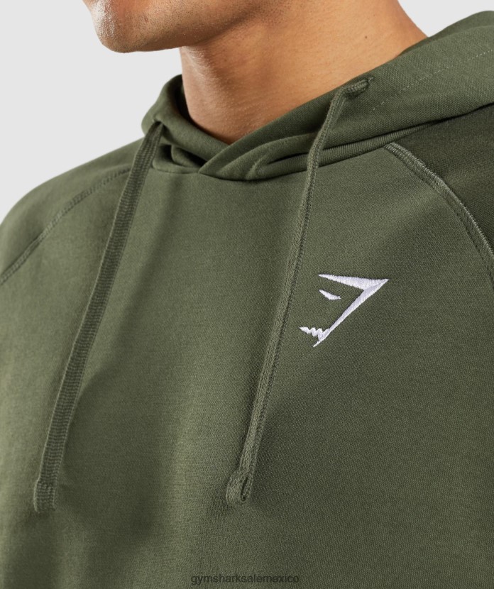 Gymshark sudadera con capucha con escudo núcleo de oliva hombres 04BZTL806 - Gymshark Mujer