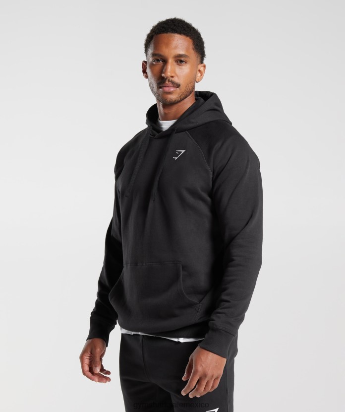 Gymshark sudadera con capucha con escudo negro hombres 04BZTL808 - Gymshark Sale