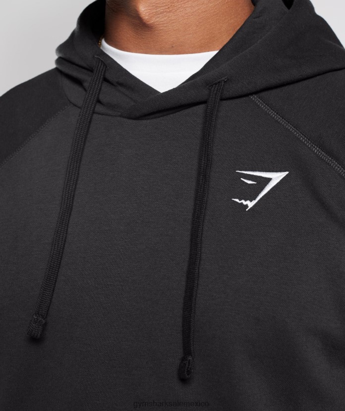 Gymshark sudadera con capucha con escudo negro hombres 04BZTL808 - Gymshark Sale