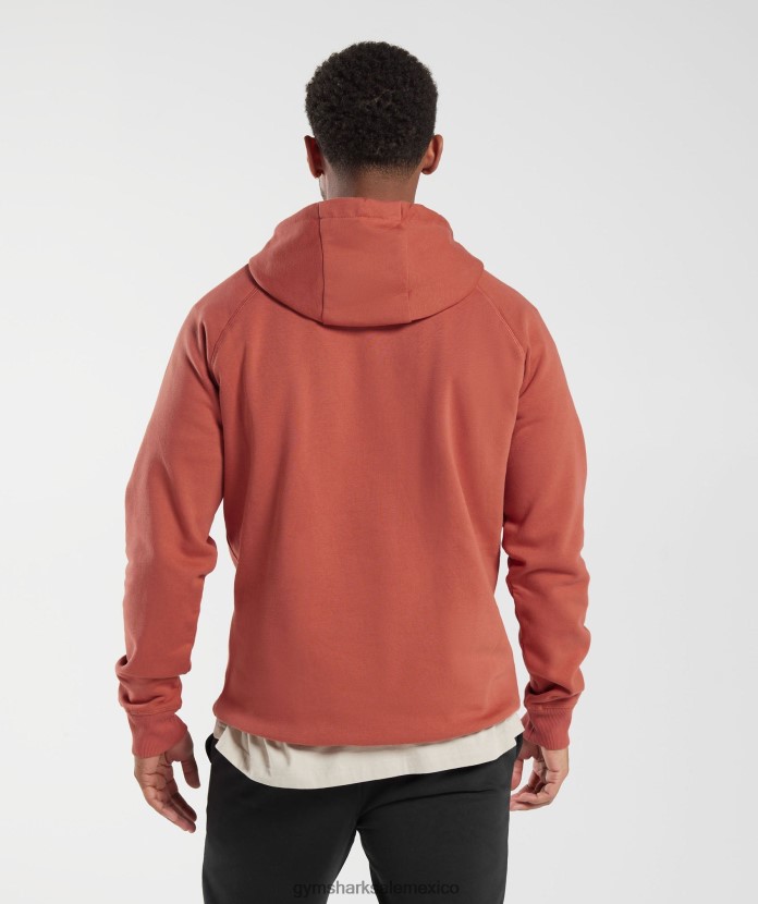 Gymshark sudadera con capucha con escudo rojo caqui hombres 04BZTL804 - Gymshark México