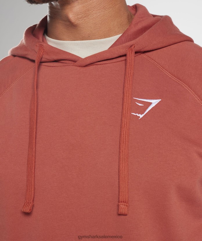 Gymshark sudadera con capucha con escudo rojo caqui hombres 04BZTL804 - Gymshark México