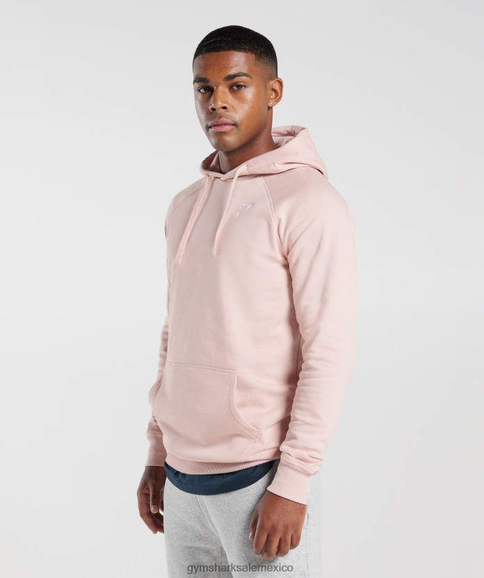 Gymshark sudadera con capucha con escudo rosa brumoso hombres 04BZTL812 - Gymshark Mexico