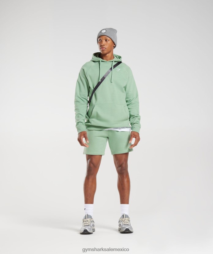 Gymshark sudadera con capucha con escudo verde salvia del desierto hombres 04BZTL823 - Gymshark Sale