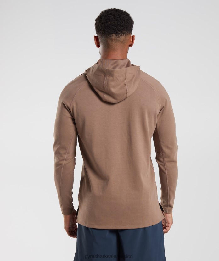 Gymshark sudadera con capucha de estudio alma marrón hombres 04BZTL846 - Gymshark Mujer