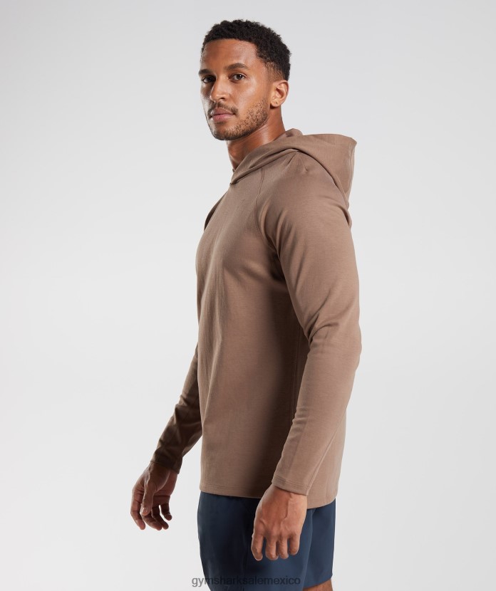 Gymshark sudadera con capucha de estudio alma marrón hombres 04BZTL846 - Gymshark Mujer