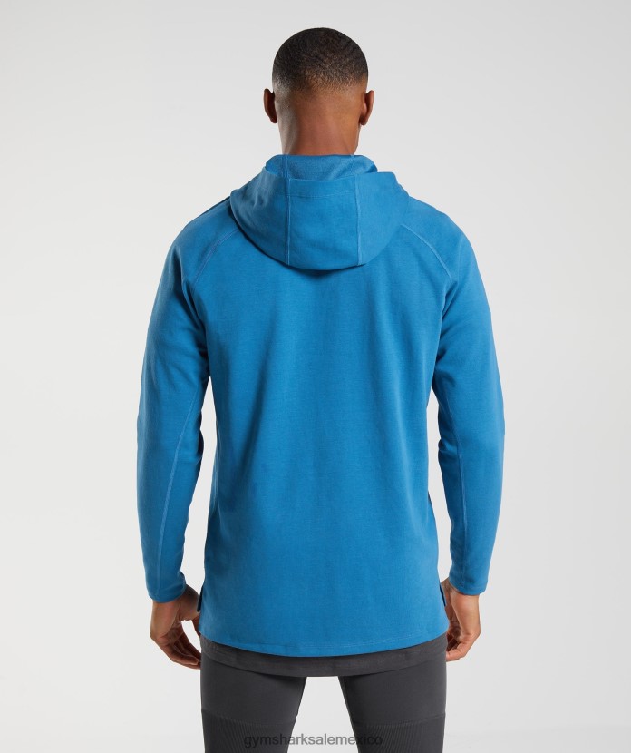Gymshark sudadera con capucha de estudio azul junto al lago hombres 04BZTL827 - Gymshark Mexico