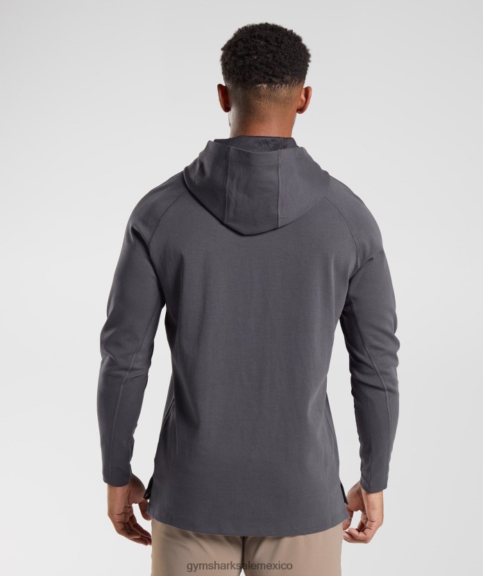 Gymshark sudadera con capucha de estudio gris ónix hombres 04BZTL867 - Gymshark Mexico