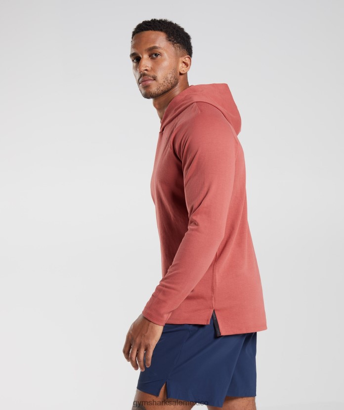 Gymshark sudadera con capucha de estudio rosa marrón hombres 04BZTL848 - Gymshark Sale