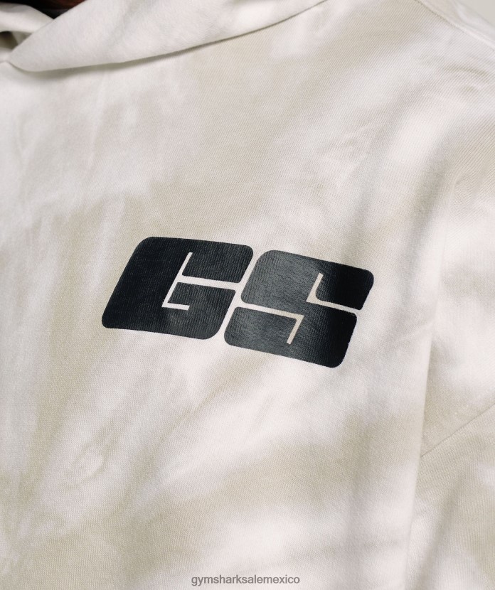 Gymshark sudadera con capucha del día de descanso blanco/marrón hongo/lavado óptico en espiral hombres 04BZTL802 - Gymshark Mexico