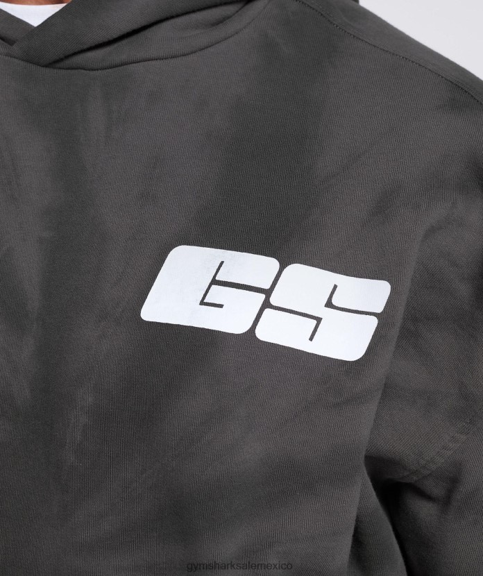 Gymshark sudadera con capucha del día de descanso silueta gris/negro/lavado óptico en espiral hombres 04BZTL803 - Gymshark Sale