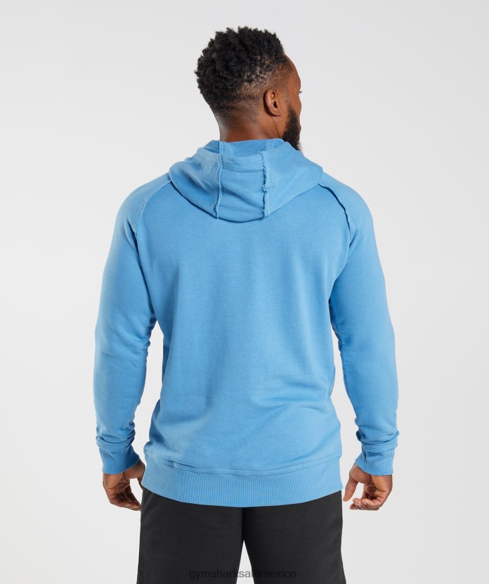 Gymshark sudadera con capucha heredada azul costero hombres 04BZTL855 - Gymshark Hombre