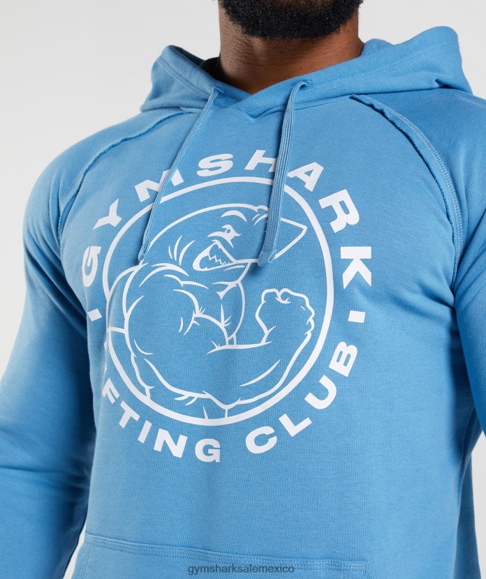 Gymshark sudadera con capucha heredada azul costero hombres 04BZTL855 - Gymshark Hombre