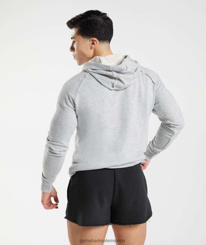 Gymshark sudadera con capucha heredada marga gris claro hombres 04BZTL837 - Gymshark Mexico