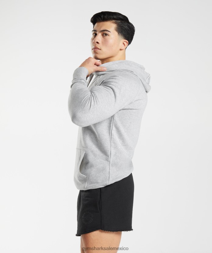 Gymshark sudadera con capucha heredada marga gris claro hombres 04BZTL837 - Gymshark Mexico