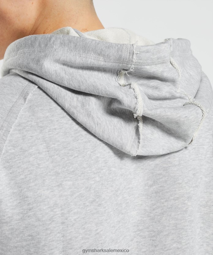 Gymshark sudadera con capucha heredada marga gris claro hombres 04BZTL837 - Gymshark Mexico