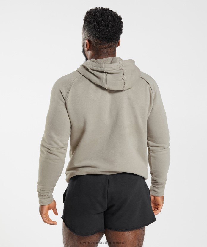 Gymshark sudadera con capucha heredada marrón crudo hombres 04BZTL854 - Gymshark México