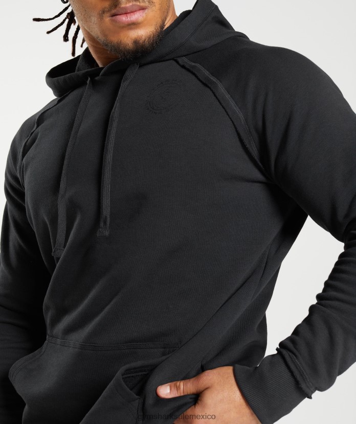 Gymshark sudadera con capucha heredada negro hombres 04BZTL824 - Gymshark México