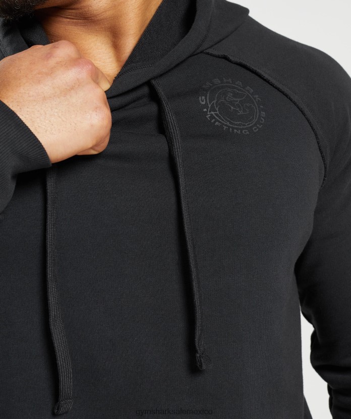 Gymshark sudadera con capucha heredada negro hombres 04BZTL824 - Gymshark México