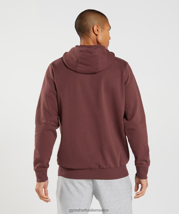 Gymshark sudadera con capucha marrón cereza hombres 04BZTL874 - Gymshark México