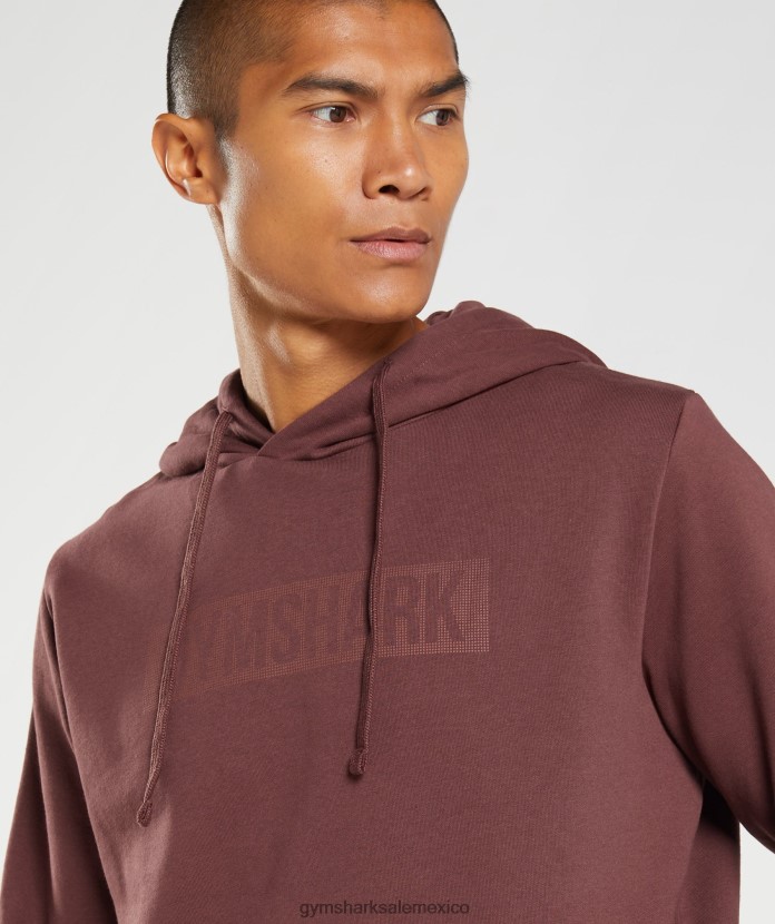 Gymshark sudadera con capucha marrón cereza hombres 04BZTL874 - Gymshark México