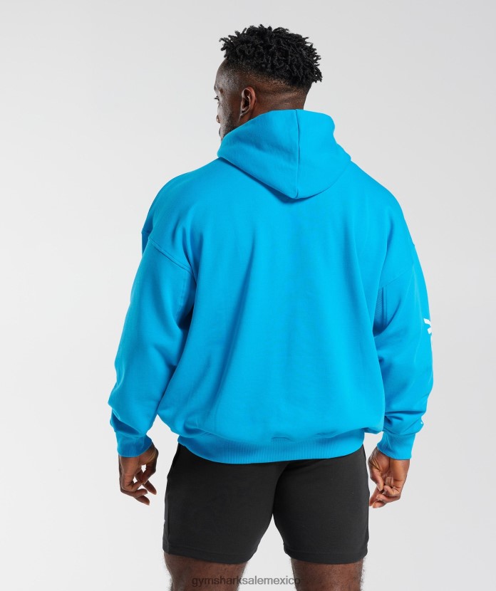 Gymshark sudadera con capucha rebanada azul electrico hombres 04BZTL880 - Gymshark Hombre