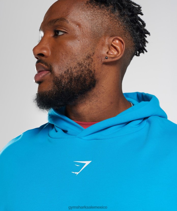Gymshark sudadera con capucha rebanada azul electrico hombres 04BZTL880 - Gymshark Hombre