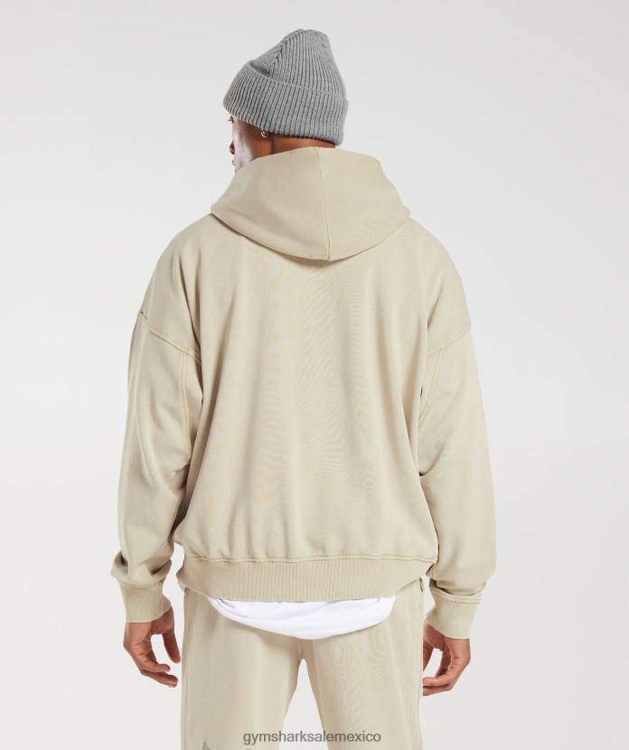 Gymshark sudadera con capucha universitaria gris guijarro/lavado ácido hombres 04BZTL805 - Gymshark Hombre