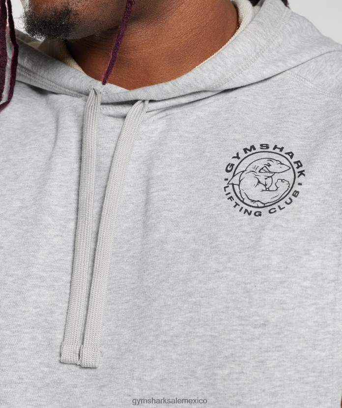 Gymshark sudadera con capucha y brazos caídos Legacy marga gris claro hombres 04BZTL853 - Gymshark Sale