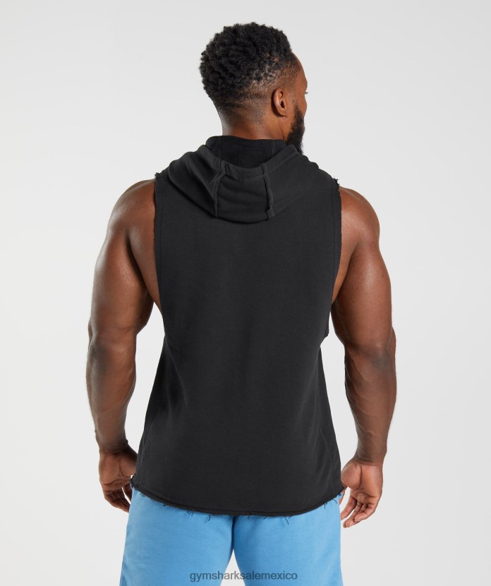 Gymshark sudadera con capucha y brazos caídos Legacy negro hombres 04BZTL838 - Gymshark Sale
