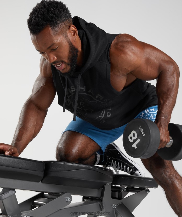 Gymshark sudadera con capucha y brazos caídos Legacy negro hombres 04BZTL838 - Gymshark Sale