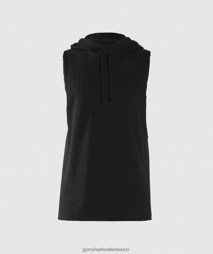 Gymshark sudadera con capucha y brazos caídos Legacy negro hombres 04BZTL847 - Gymshark Mexico
