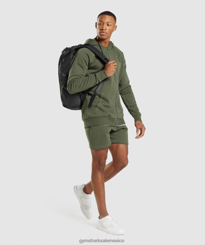 Gymshark sudadera con capucha y cremallera con escudo núcleo de oliva hombres 04BZTL821 - Gymshark Mujer