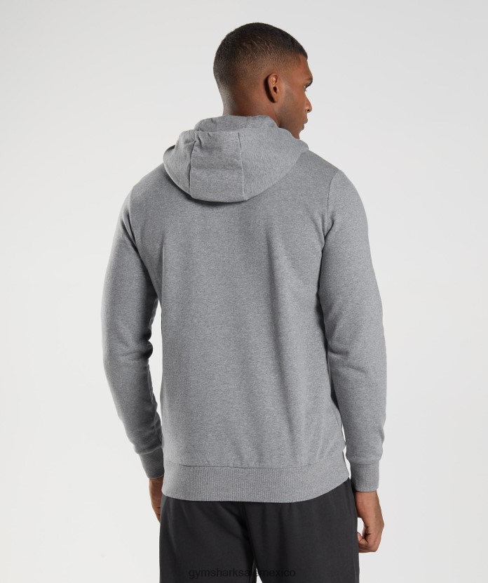 Gymshark sudadera con capucha y relleno de cabeza de tiburón marga gris carbón hombres 04BZTL873 - Gymshark Sale