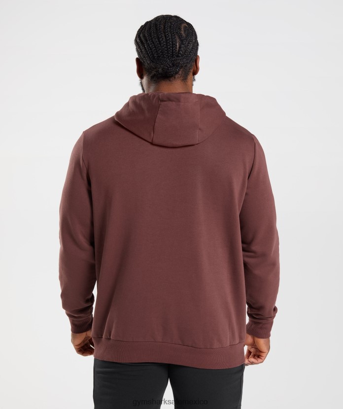 Gymshark sudadera con capucha y relleno de cabeza de tiburón marrón cereza hombres 04BZTL863 - Gymshark Sale