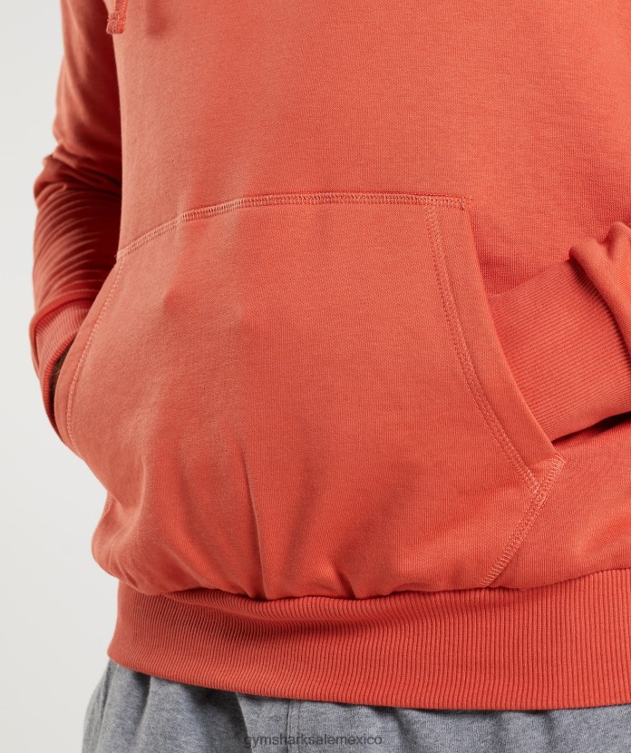 Gymshark sudadera con capucha y relleno de cabeza de tiburón tormenta roja hombres 04BZTL865 - Gymshark Hombre